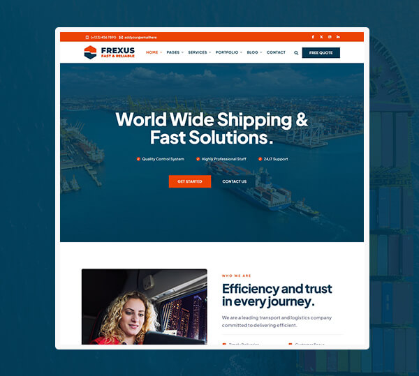 Transport & Logistics WordPress Theme