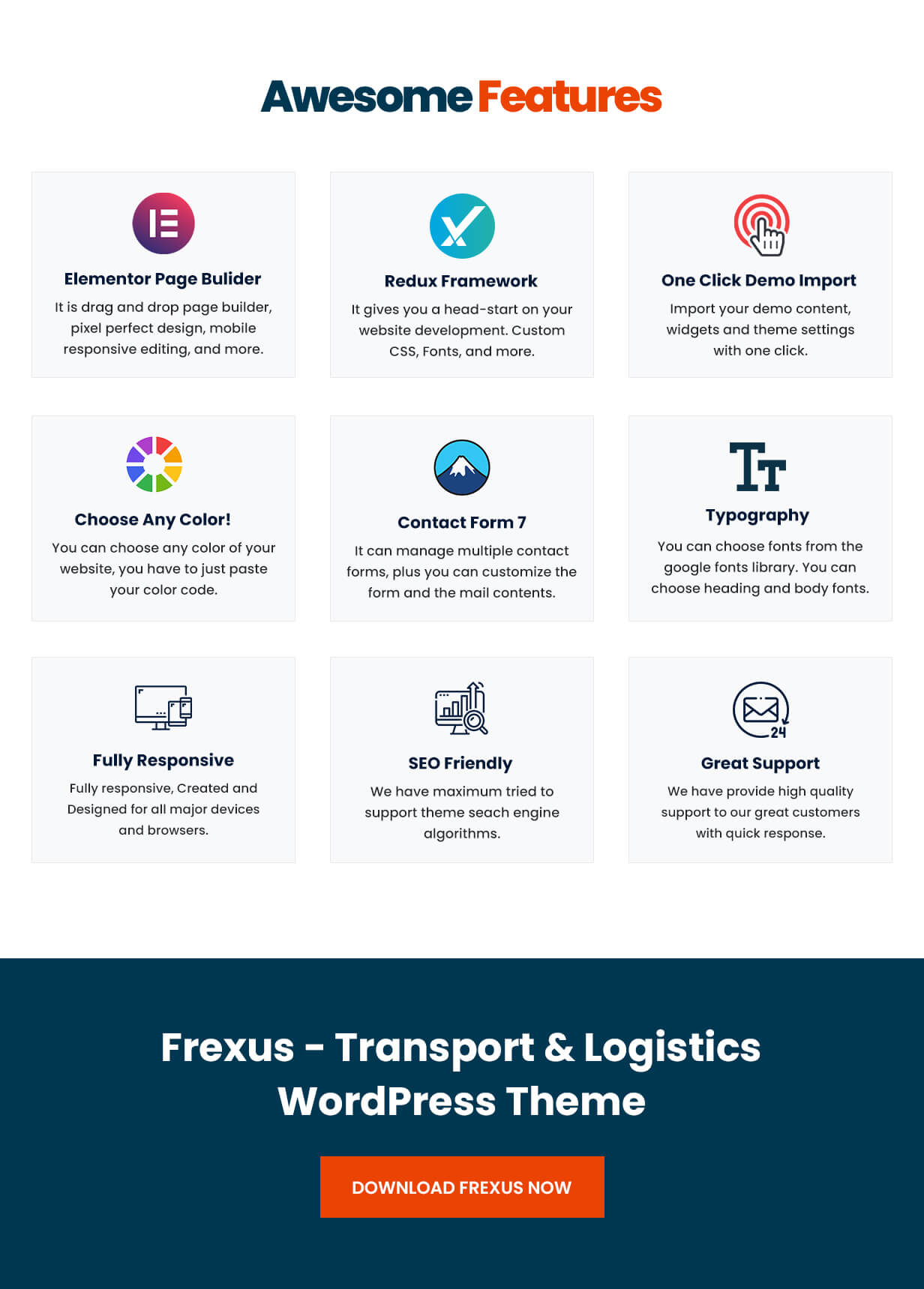 Frexus - Transport & Logistics WordPress Theme
